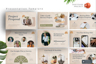 Elegant Brown Project Proposal PowerPoint Template